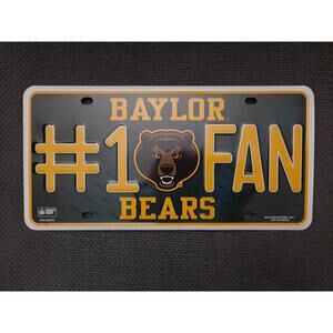 Baylor Bears Metal aluminum License Plate College University Official Logo Team